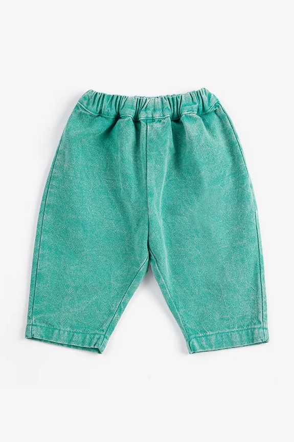 Bobo Choses spodnie dresowe bawełniane niemowlęce Bobo Choses Since 09 126AB075 turkusowy SS26
