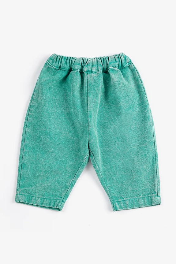 Bobo Choses spodnie dresowe bawełniane niemowlęce Bobo Choses Since 09 126AB075 turkusowy SS26