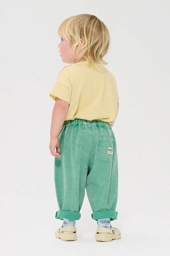 Bobo Choses spodnie dresowe bawełniane niemowlęce Bobo Choses Since 09 126AB075 turkusowy