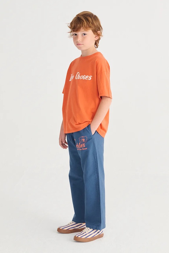 Bobo Choses spodnie dresowe bawełniane dziecięce Pickles The Dog bawełna granatowy 126AC090