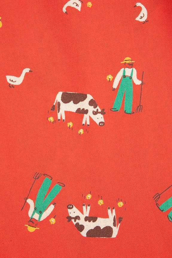 Chłopiec Bobo Choses spodnie bawełniane dziecięce Farm Adventure 126AC091 czerwony