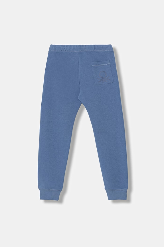 United Colors of Benetton pantaloni de trening din bumbac pentru copii 3J68CF058.G.Stagionale albastru SS26