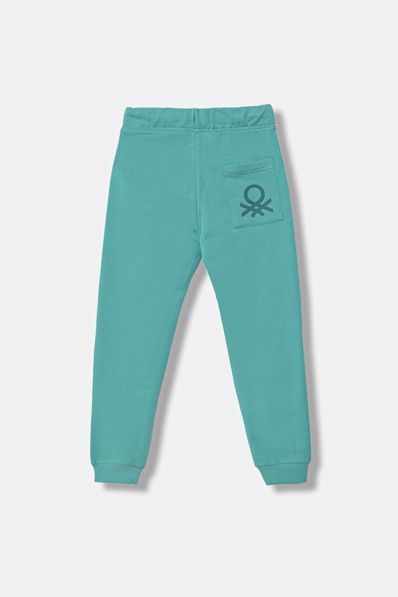United Colors of Benetton pantaloni de trening din bumbac pentru copii 3J68CF058.G.Stagionale turcoaz SS26