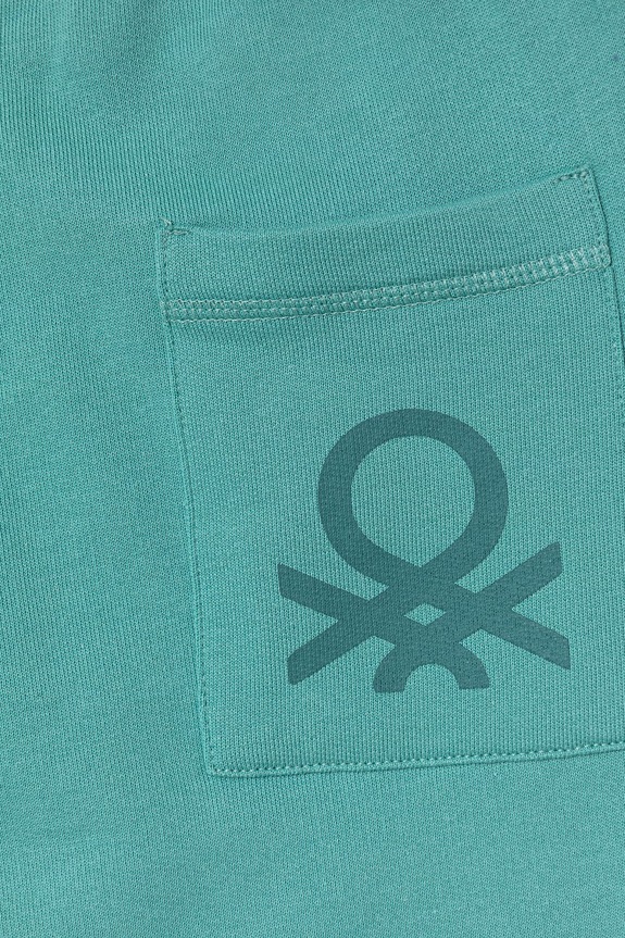 Băieți United Colors of Benetton pantaloni de trening din bumbac pentru copii 3J68CF058.G.Stagionale turcoaz