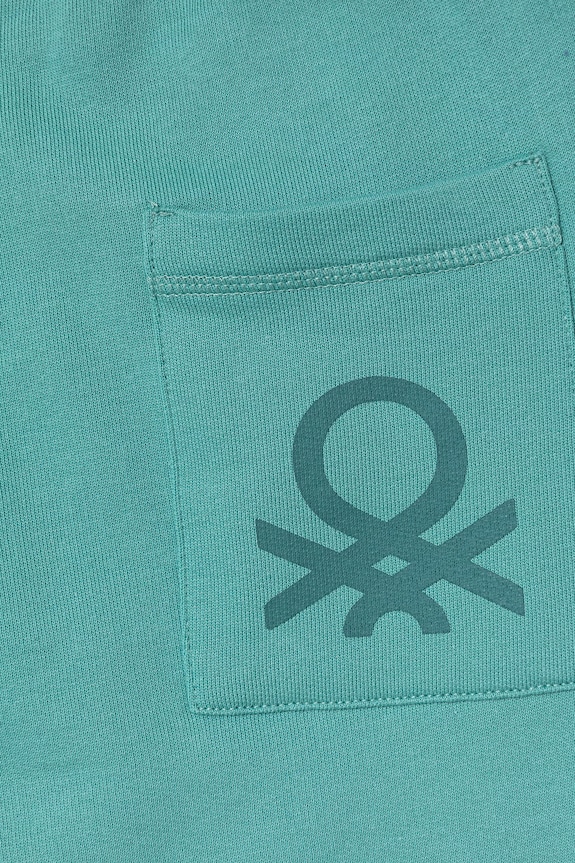 Băieți United Colors of Benetton pantaloni de trening din bumbac pentru copii 3J68CF058.G.Stagionale turcoaz