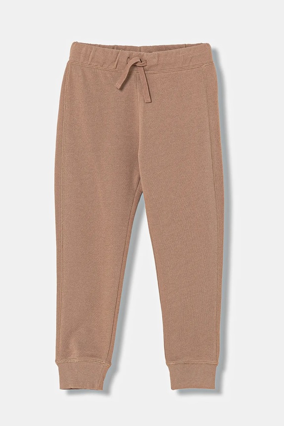 United Colors of Benetton pantaloni de trening din bumbac pentru copii bumbac maro 3J68CF058.G.Stagionale