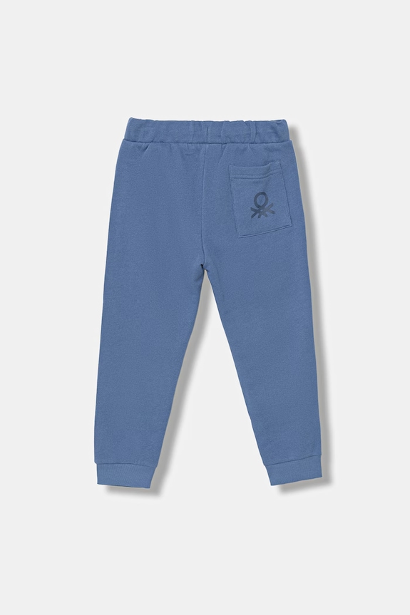 United Colors of Benetton pantaloni de trening din bumbac pentru copii 3J70GF010.P.Riproposto albastru SS26