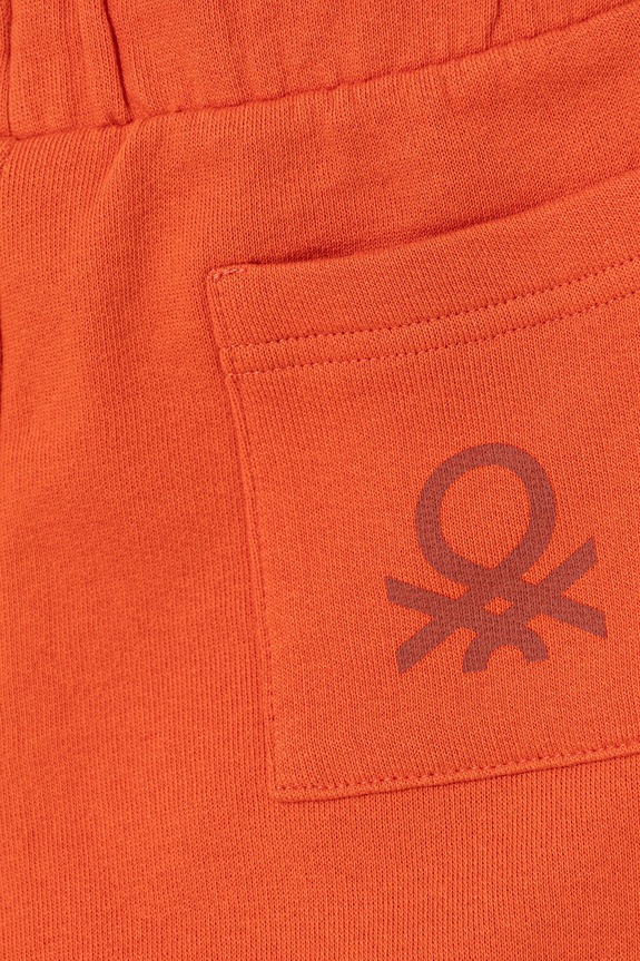 Băieți United Colors of Benetton pantaloni de trening din bumbac pentru copii 3J70GF010.P.Stagionale portocaliu