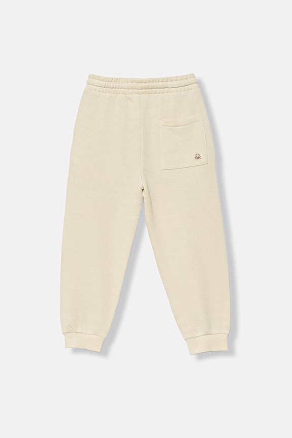 United Colors of Benetton pantaloni de trening pentru copii, din bumbac 30DSCF06W.G.Stagionale bej SS26