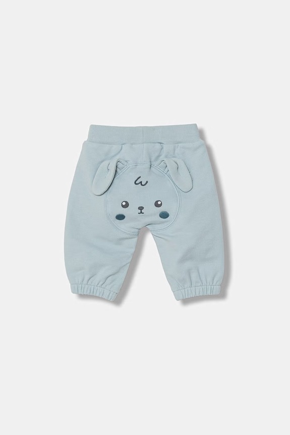 United Colors of Benetton pantaloni de trening pentru copii, din bumbac cu elastan 35FNAF029.W.Stagionale albastru SS26