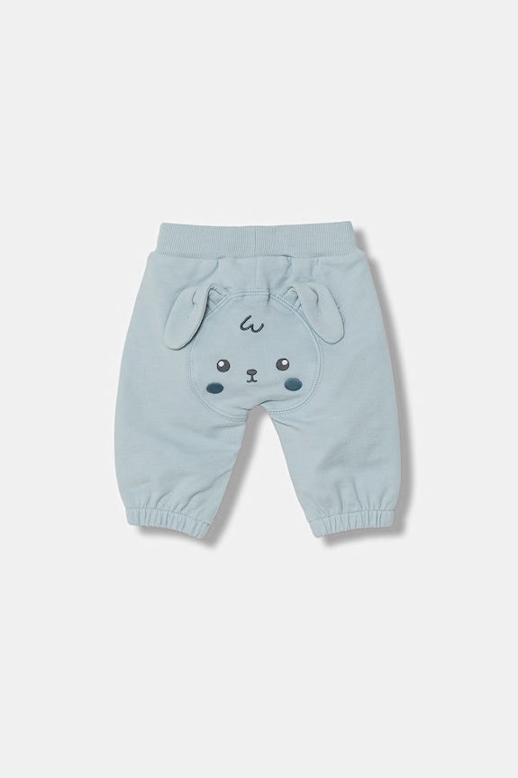 United Colors of Benetton pantaloni de trening pentru copii, din bumbac cu elastan 35FNAF029.W.Stagionale albastru SS26
