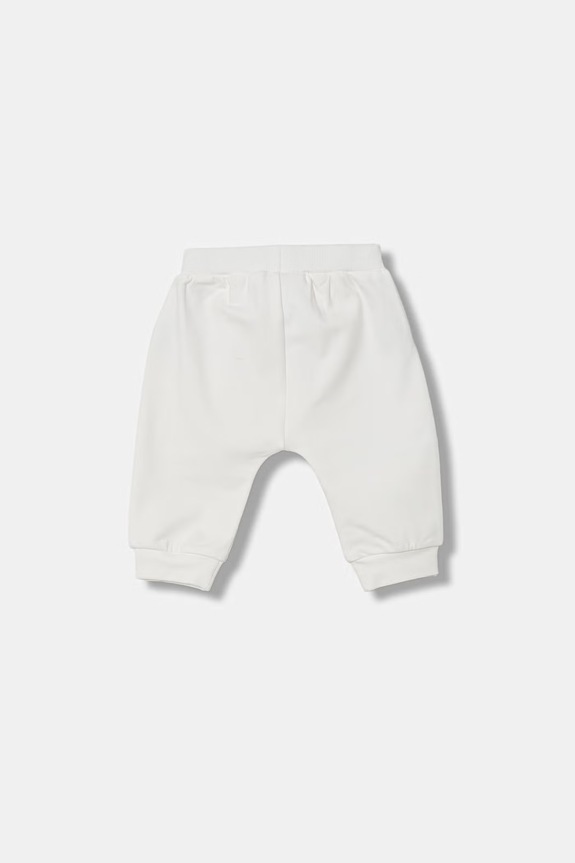 United Colors of Benetton spodnie dresowe dziecięce bawełniane z elastanem 35FNAF02K.W.Stagionale biały SS26