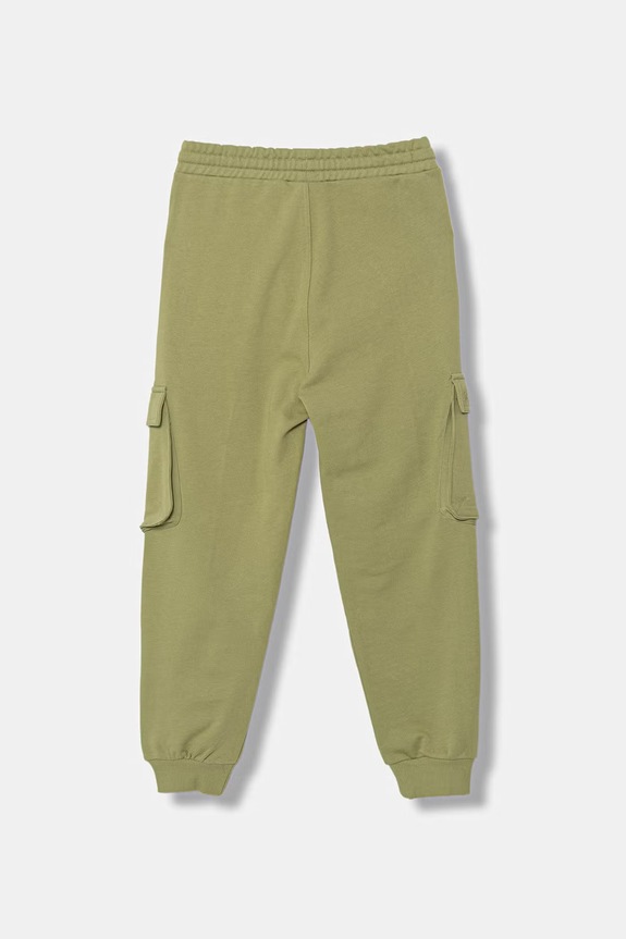 United Colors of Benetton spodnie dresowe dziecięce bawełniane 3NBMCF06I.G.Stagionale zielony SS26