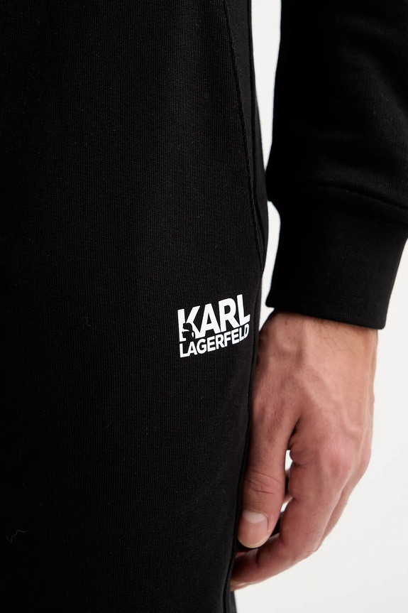 Karl Lagerfeld spodnie dresowe bawełniane czarny 561917.705782