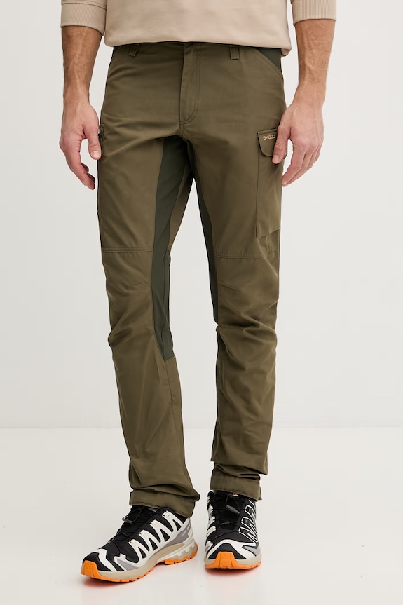 Fjallraven παντελόνι πεζοπορίας Ανδρικό Kaipak πράσινο F86550