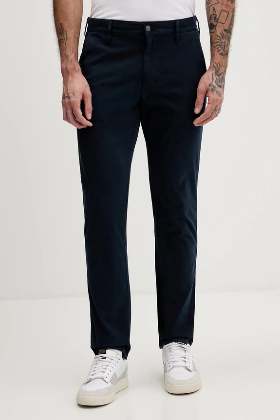Παντελόνι Tommy Jeans με ελαστάν σκούρο μπλε DM0DM22404