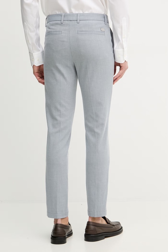 Odzież BOSS spodnie slim fit męskie z bawełną H-Kaiton1 50553813 niebieski
