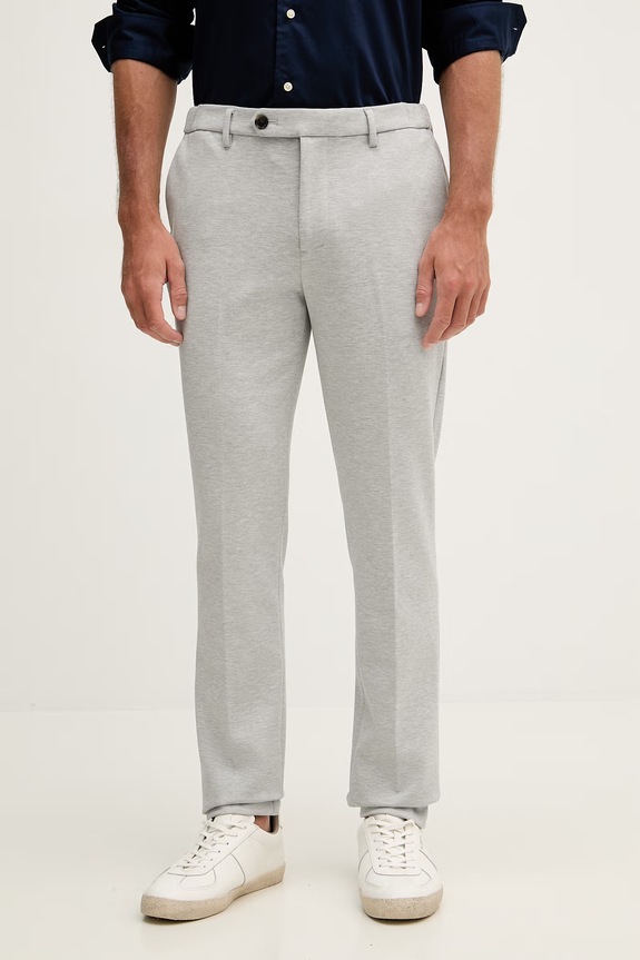 Tommy Hilfiger oblekové nohavice pánske sivá MW0MW41787