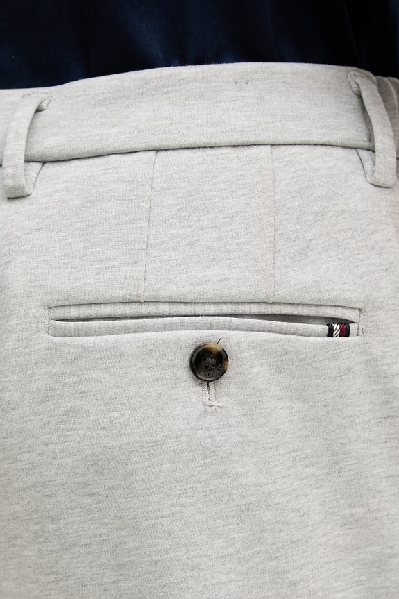 Tommy Hilfiger oblekové nohavice pánske sivá MW0MW41787