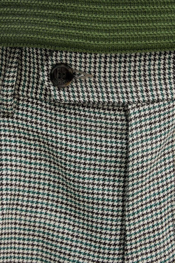 Vlnené nohavice Tommy Hilfiger zelená MW0MW42580