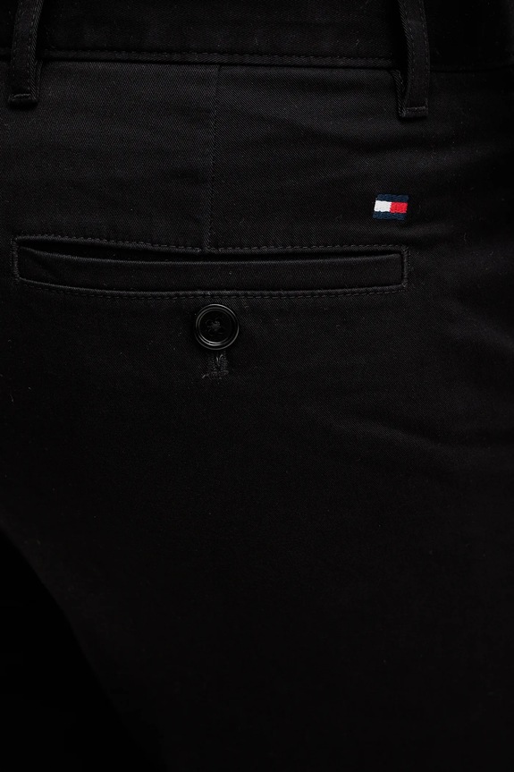 Tommy Hilfiger kalhoty pánské bavlněné s elastanem černá MW0MW40690