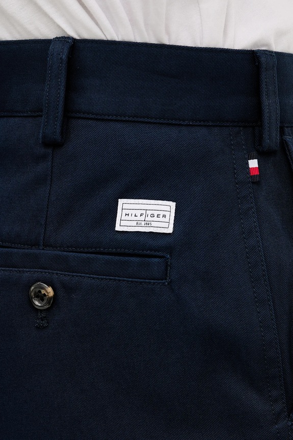 Bavlnené nohavice Tommy Hilfiger tmavomodrá MW0MW41914