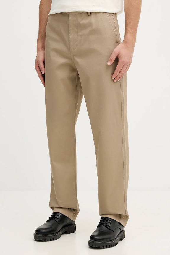 Bavlnené nohavice Tommy Hilfiger chinos hnedá MW0MW41914