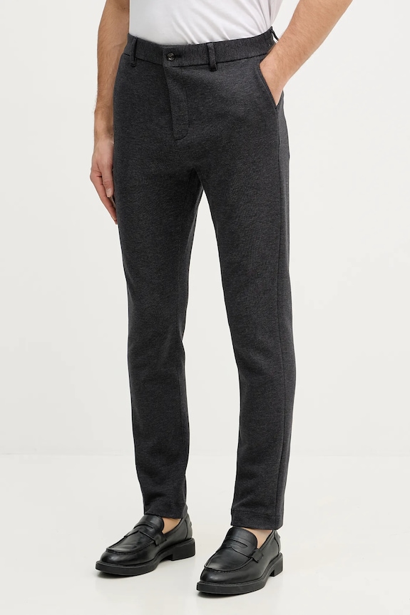 Bavlnené nohavice Tommy Hilfiger chinos sivá MW0MW41920