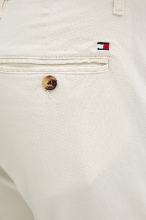 Tommy Hilfiger παντελόνι slim fit ανδρικό με βαμβάκι μπεζ MW0MW41924