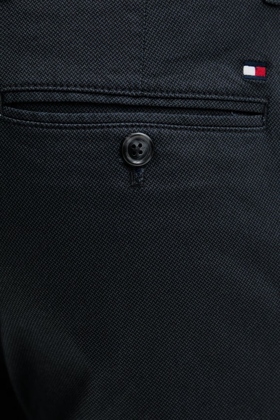 Tommy Hilfiger slim fit kalhoty pánské s bavlnou námořnická modř MW0MW41924