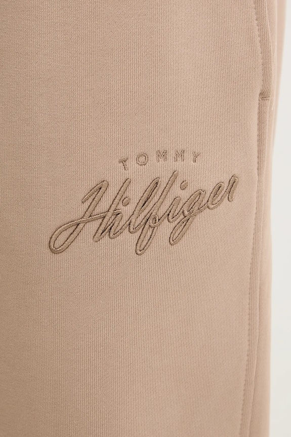 Tommy Hilfiger pantaloni de trening din bumbac maro MW0MW42537