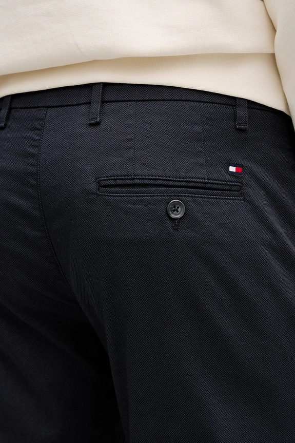 Tommy Hilfiger chino kalhoty pánské bavlněné s elastanem námořnická modř MW0MW41923