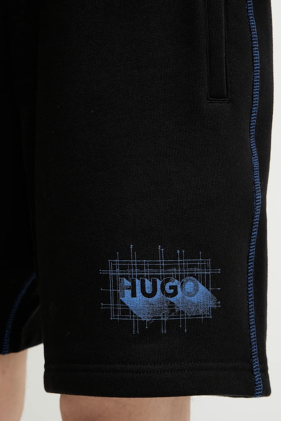 Bavlnené šortky Hugo Blue Nothali čierna 50553499