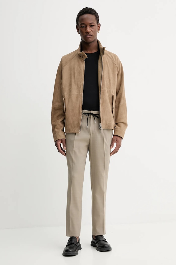 HUGO pantaloni cu lână Getlin251F3 50554817 bej SS26