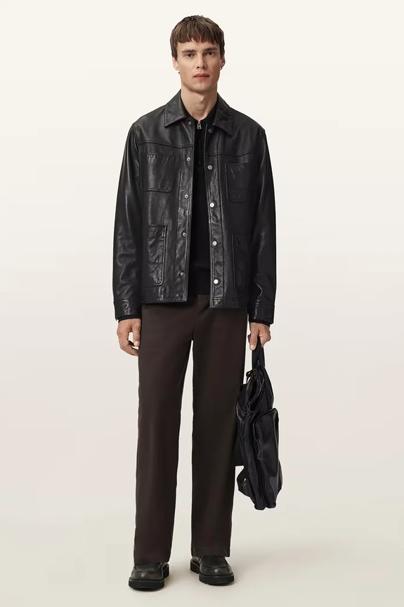 Pamučne hlače AllSaints M026TD smeđa