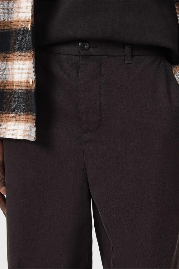 Pamučne hlače AllSaints M026TD crna SS26