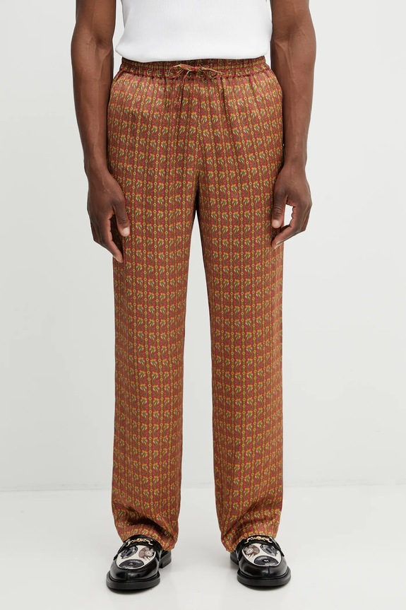 Drôle de Monsieur trousers Pantalon Paisley fabric red J.BP191.VI027.RD