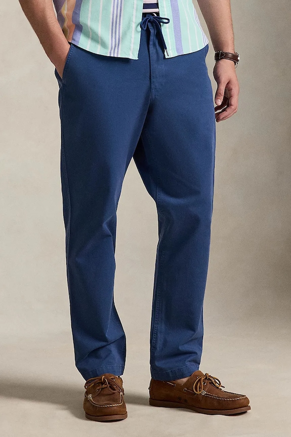 Παντελόνι Polo Ralph Lauren με ελαστάν σκούρο μπλε 710980766
