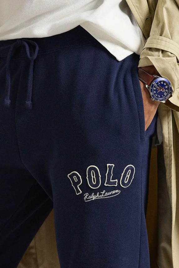 Polo Ralph Lauren pantaloni tuta blu navy 710P04876
