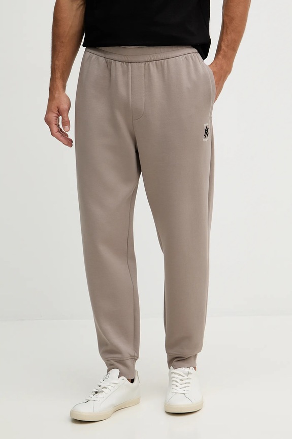 Armani Exchange pantaloni de trening tricotaj bej XM001778.AF10818