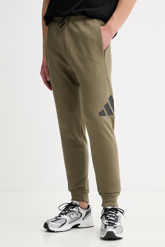 Παντελόνι φόρμας adidas πλεκτό ύφασμα πράσινο JE8970