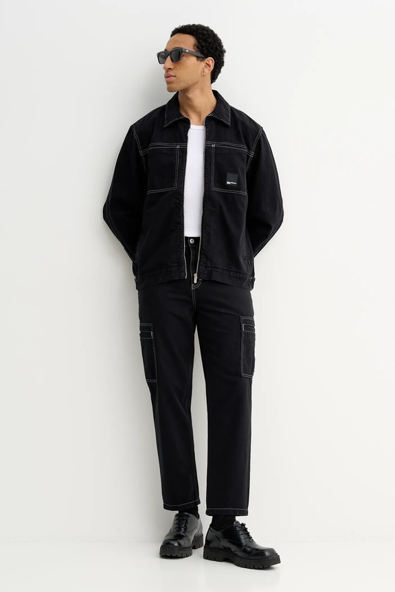 Pamučne hlače Karl Lagerfeld Jeans B1M10025 crna SS26