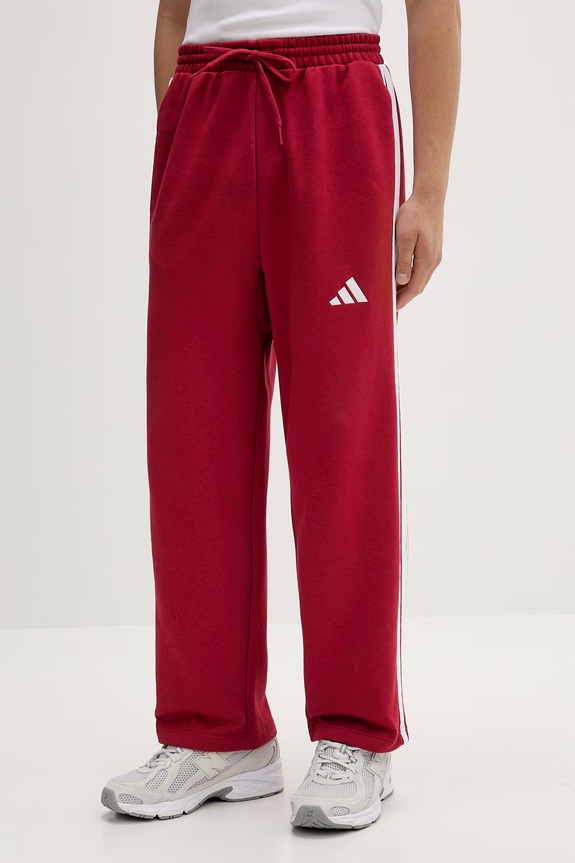 Παντελόνι φόρμας adidas Essentials πλεκτό ύφασμα κόκκινο KB6066
