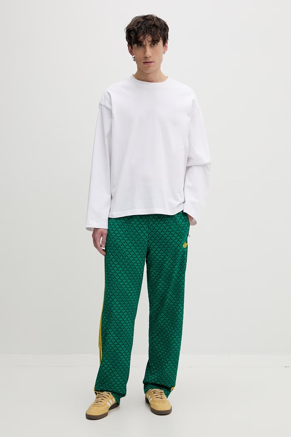 adidas Originals teplákové nohavice pánske Firebird KD0396 zelená SS26