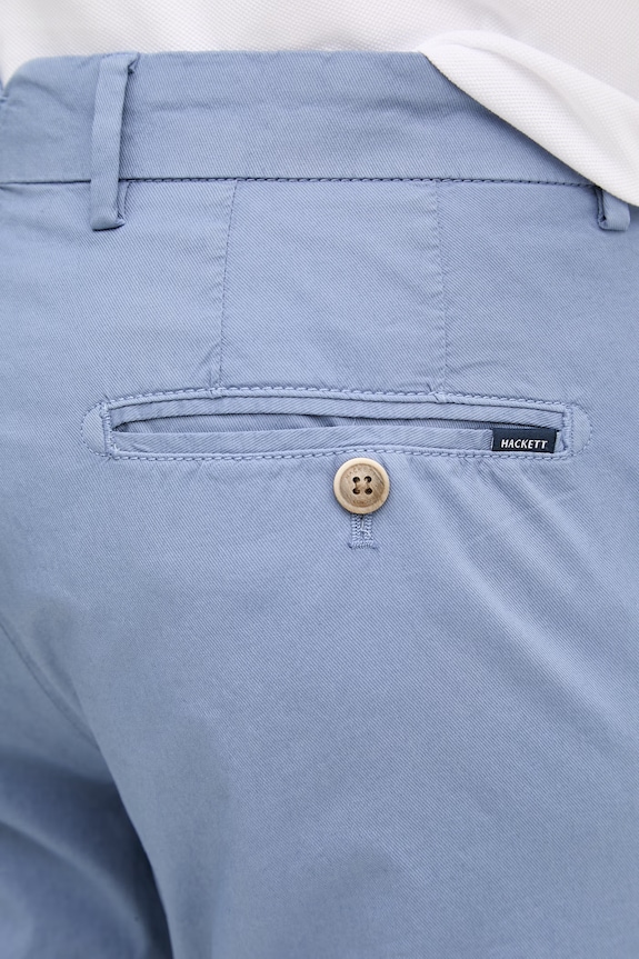 Oblečenie Hackett London nohavice slim fit pánske bavlnené s elastanom HM2100115R modrá