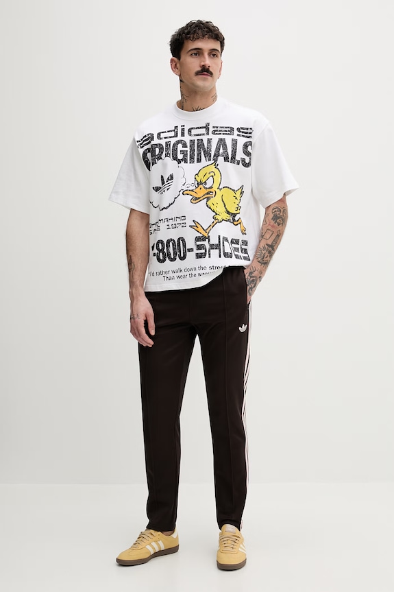 adidas Originals pantaloni de trening Beckenbauer KE1667 maro SS26