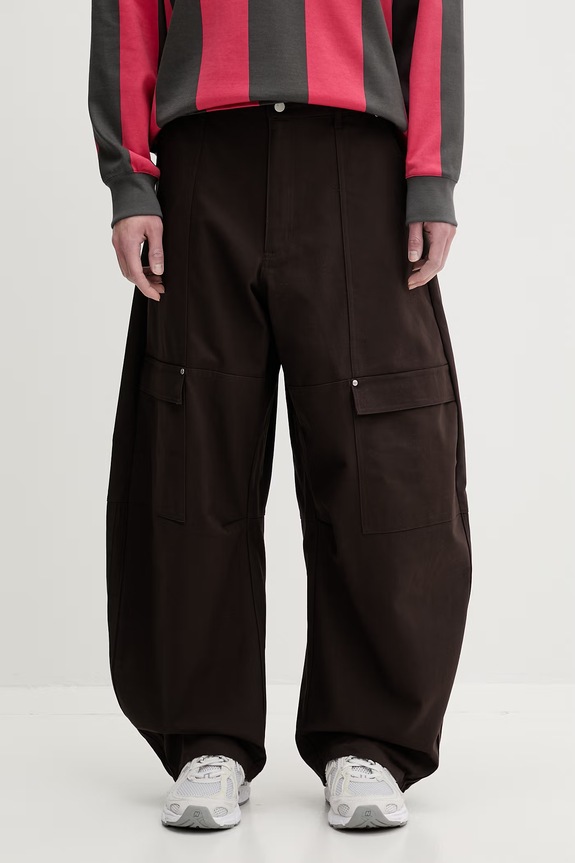 Παντελόνι adidas Originals βαμβάκι καφέ KG6442