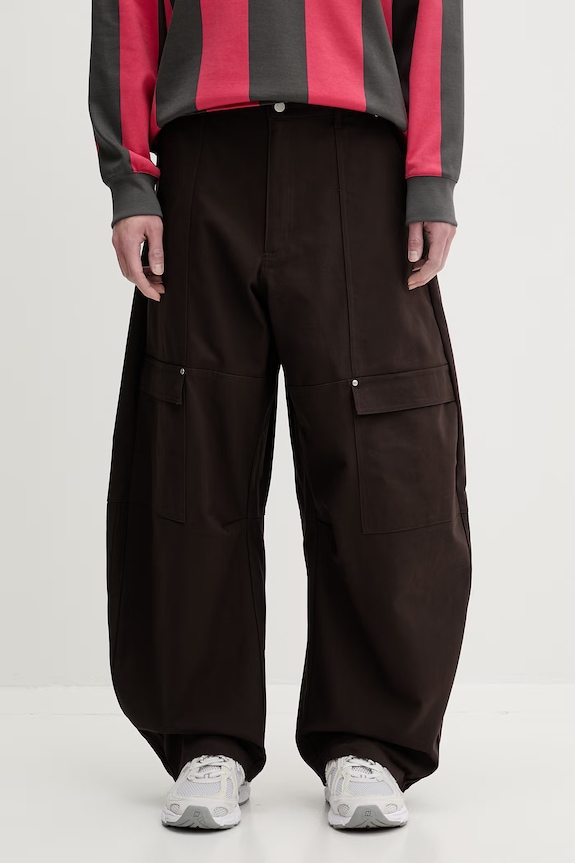 Παντελόνι adidas Originals βαμβάκι καφέ KG6442