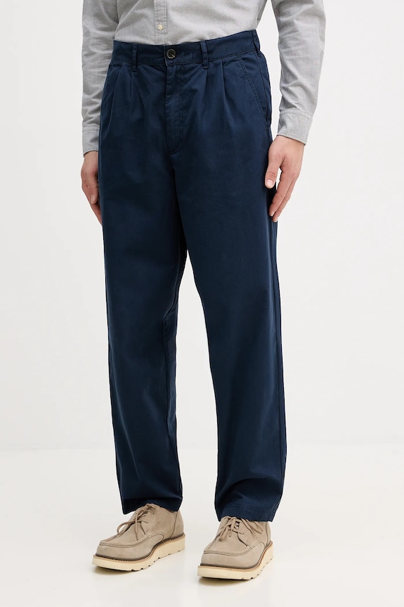 Barbour pantaloni de bumbac Cole chinos bleumarin MTR0756