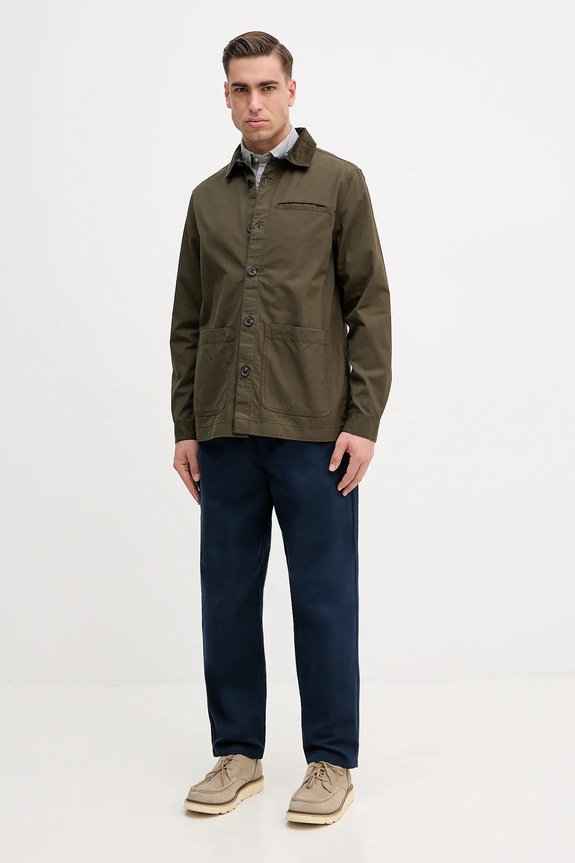 Barbour pantaloni de bumbac Cole MTR0756 bleumarin SS26